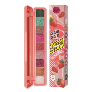 J.Cat Beauty Sweet Tooth 9 Shadow Palette Bar paleta cieni do oczu 101 Berry Cream 7.2g