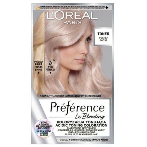 L'Oreal Paris Preference Le Blonding koloryzacja tonizująca do włosów Pearly Boost L'Oreal Paris Preference Le Blonding koloryzacja tonizująca do włosów Pearly Boost