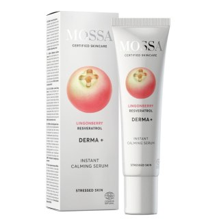 MOSSA Derma+ uspokajające serum z borówką brusznicą i resweratrolem do skóry wrażliwej 30ml
