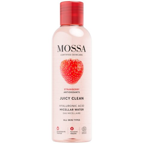 MOSSA Juicy Clean woda micelarna z kwasem hialuronowym i ekstraktem z truskawki 3w1 200ml MOSSA Juicy Clean woda micelarna z kwasem hialuronowym i ekstraktem z truskawki 3w1 200ml