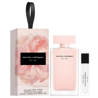 Narciso Rodriguez Zestaw For Her woda perfumowana spray 100ml + Pure Musc woda perfumowana spray 10ml