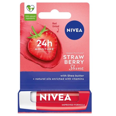 Nivea Pielęgnująca pomadka do ust Strawberry Shine 4.8g