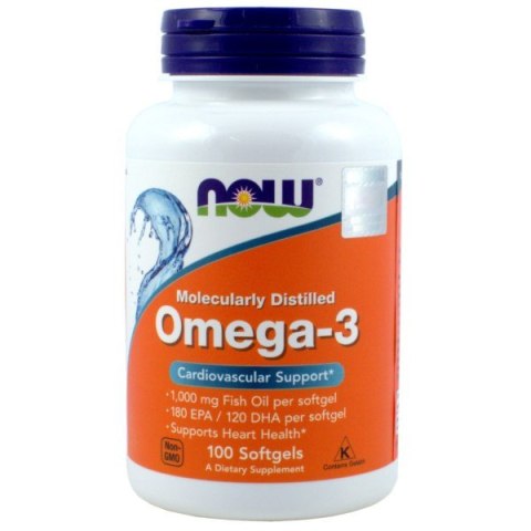 Now Foods Omega-3 1000mg suplement diety 100 kapsułek Now Foods Omega-3 1000mg suplement diety 100 kapsułek