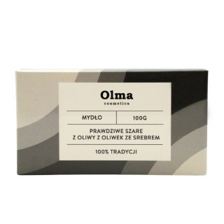Olma Cosmetics Prawdziwe szare mydło z oliwy z oliwek ze srebrem 100g