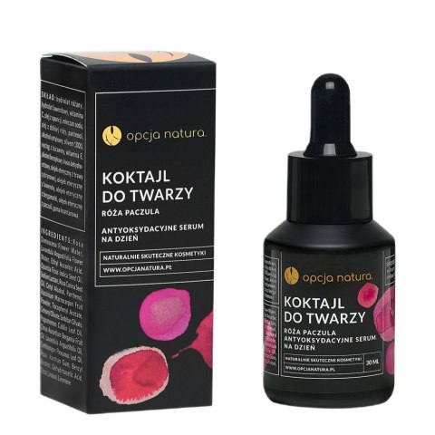 Opcja Natura Koktajl do twarzy antyoksydacyjne serum na dzień Róża i Paczula 30ml Opcja Natura Koktajl do twarzy antyoksydacyjne serum na dzień Róża i Paczula 30ml