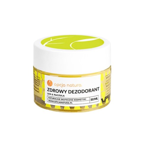 Opcja Natura Zdrowy dezodorant Len & Paczula 50ml Opcja Natura Zdrowy dezodorant Len & Paczula 50ml