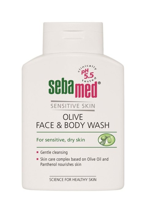 Sebamed Sensitive Skin Olive Face & Body Wash oliwkowa emulsja do mycia twarzy i ciała 200ml