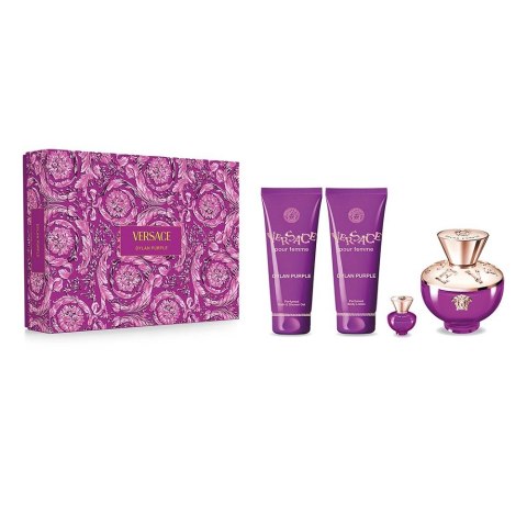 Versace Dylan Purple Pour Femme zestaw woda perfumowana spray 100ml + balsam do ciała 100ml + żel pod prysznic 100ml + woda perfumowana 