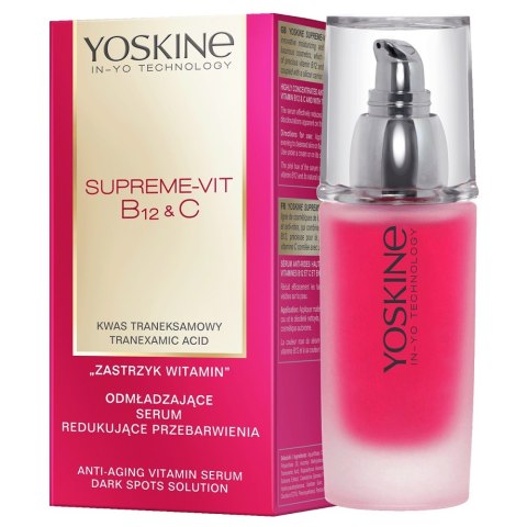 Yoskine Supreme-Vit B12 + C odmładzające serum redukujące przebarwienia 30ml Yoskine Supreme-Vit B12 + C odmładzające serum redukujące przebarwienia 30ml