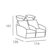 Ayala Myjnia fryzjerska LUNA SOFA Ayala Myjnia fryzjerska LUNA SOFA