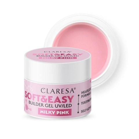 Claresa Soft&Easy Builder Gel żel budujący Milky Pink 45g Claresa Soft&Easy Builder Gel żel budujący Milky Pink 45g