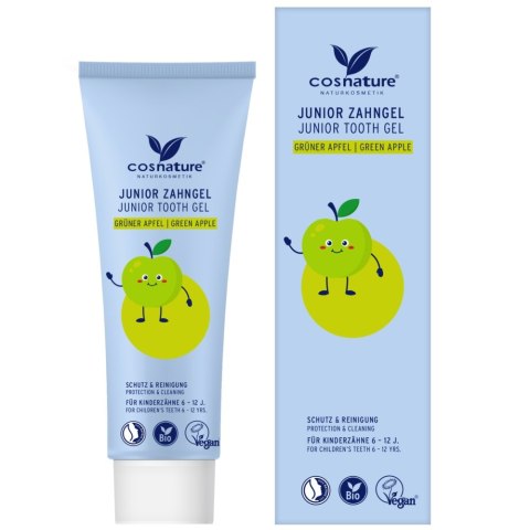 Cosnature Junior Tooth Gel żel do zębów dla dzieci z ekstraktem z zielonego jabłka 75ml Cosnature Junior Tooth Gel żel do zębów dla dzieci z ekstraktem z zielonego jabłka 75ml