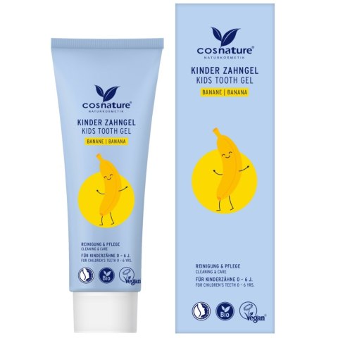 Cosnature Kids Tooth Gel żel do zębów dla dzieci o smaku bananowym 75ml Cosnature Kids Tooth Gel żel do zębów dla dzieci o smaku bananowym 75ml