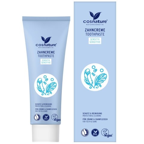 Cosnature Toothpaste pasta do wrażliwych zębów z fluorem rumianek/mięta 75ml Cosnature Toothpaste pasta do wrażliwych zębów z fluorem rumianek/mięta 75ml