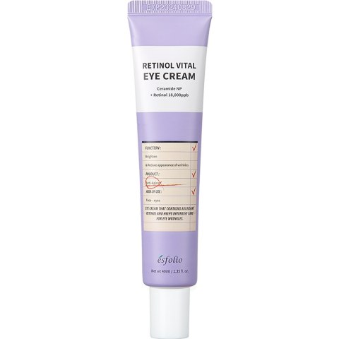 Esfolio Retinol Vital Eye Cream rewitalizujący krem pod oczy z retinolem 40ml Esfolio Retinol Vital Eye Cream rewitalizujący krem pod oczy z retinolem 40ml