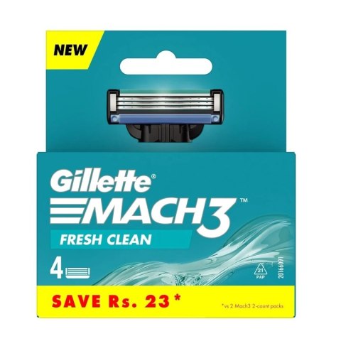 Gillette Mach3 Fresh Clean wymienne ostrza do maszynki do golenia 4szt. Gillette Mach3 Fresh Clean wymienne ostrza do maszynki do golenia 4szt.