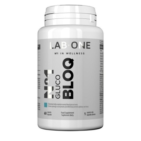 LAB ONE N°1 Gluco BLOQ suplement diety wspierający prawidłowy poziom cukru we krwi 60 kapsułek