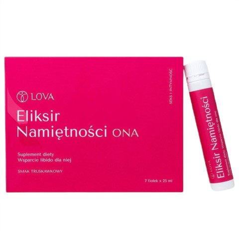 LOVA Eliksir Namiętności Ona suplement diety Truskawka 7x25ml LOVA Eliksir Namiętności Ona suplement diety Truskawka 7x25ml