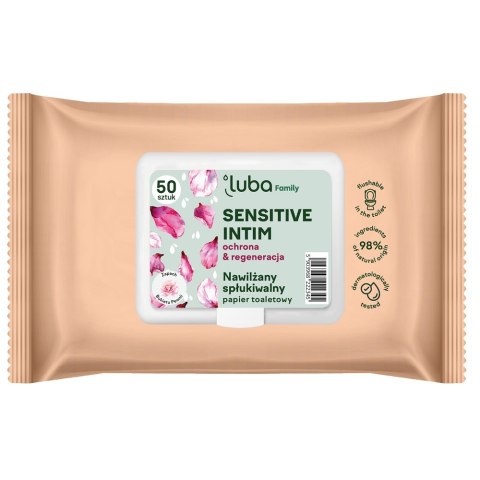 Luba Family Sensitive Intim nawilżany papier toaletowy 50szt Luba Family Sensitive Intim nawilżany papier toaletowy 50szt