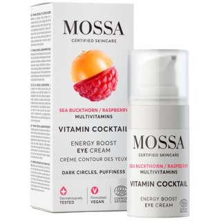 MOSSA Vitamin Cocktail multiwitaminowy krem energetyzujący pod oczy z rokitnikiem i maliną 15ml