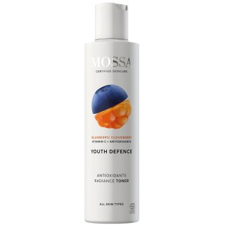 MOSSA Youth Defence antyoksydacyjny tonik rozświetlający z borówką i maliną moroszką 200ml