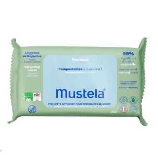 Mustela Baby kompostowalne chusteczki nawilżane z zapachem 60szt