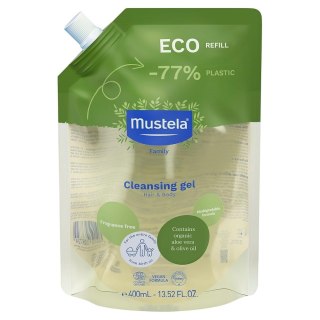 Mustela Organic Cleansing Gel organiczny żel do mycia ciała i włosów refill 400ml
