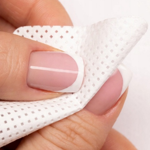 AlleLAC Waciki Bezpyłowe Perforowane do Paznokci Białe 5X5cm 540szt