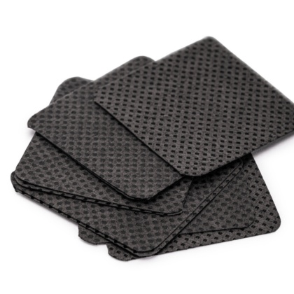 AlleLAC Waciki Bezpyłowe Perforowane do Paznokci Czarne 5X5cm 540szt