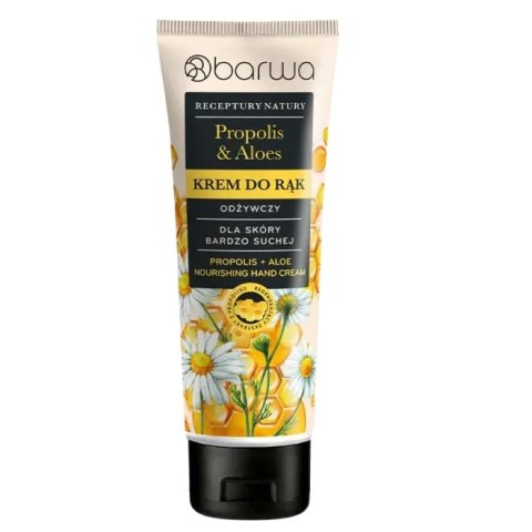 Barwa Receptury Natury odżywczy krem do rąk Propolis + Aloes 100ml Barwa Receptury Natury odżywczy krem do rąk Propolis + Aloes 100ml