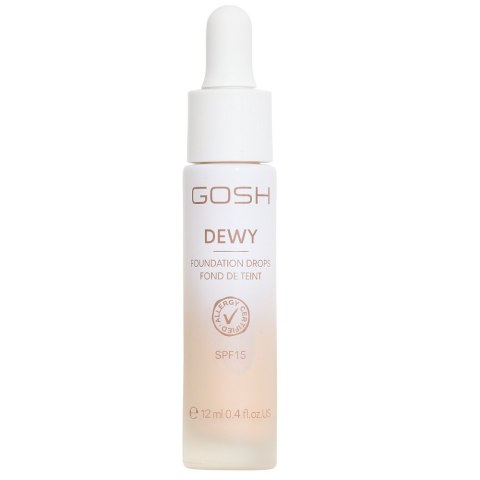 Gosh Dewy Foundation Drops rozświetlający podkład w kroplach 002 Porcelain 12ml Gosh Dewy Foundation Drops rozświetlający podkład w kroplach 002 Porcelain 12ml