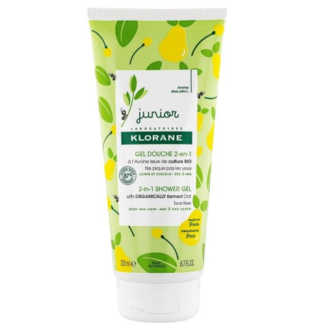 Klorane Junior 2-in-1 Shower Gel żel pod prysznic do ciała i włosów Gruszka 200ml Klorane Junior 2-in-1 Shower Gel żel pod prysznic do ciała i włosów Gruszka 200ml