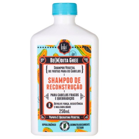 Lola Cosmetics Be(M)dita Ghee regenerujący szampon do włosów z papają i keratyną 250ml Lola Cosmetics Be(M)dita Ghee regenerujący szampon do włosów z papają i keratyną 250ml