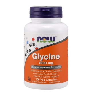 Now Foods Glycine 1000mg glicyna suplement diety 100 vege kapsułek