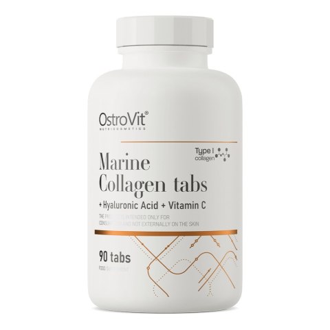 OstroVit Marine Collagen kolagen morski + kwas hialuronowy + witamina C suplement diety 90 tabletek