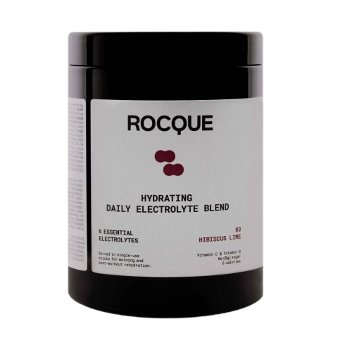 ROCQUE Hydrating Daily Electrolyte Blend nawadniająca mieszanka elektrolitów Hibiskus i Limonka 28x4g ROCQUE Hydrating Daily Electrolyte Blend nawadniająca mieszanka elektrolitów Hibiskus i Limonka 28x4g