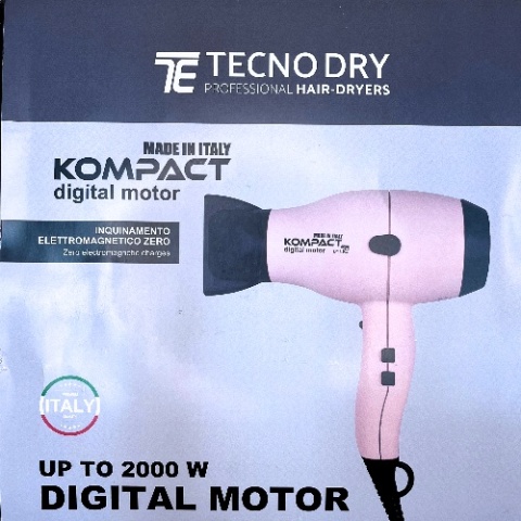 Tecno Dry Kompakt Digital Motor Black Suszarka do Włosów 2000W