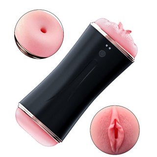 B-Series Fox Vibrating Masturbation Cup duży podwójny masturbator z możliwością regulowania ucisku podczas masażu