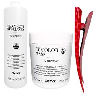 Be Color Maska do włosów farbowanych 1000ml + Be Color Szampon finalizer z kawiorem i keratyną po koloryzacji 1000ml