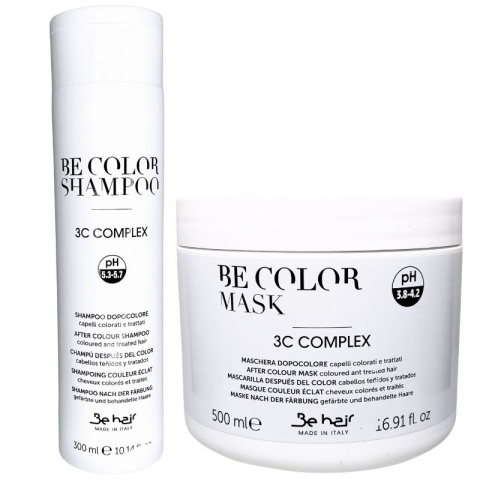 Be Color szampon 300ml + Be Color maska 500ml z keratyną do włosów farbowanych zestaw Be Color szampon 300ml + Be Color maska 500ml z keratyną do włosów farbowanych zestaw