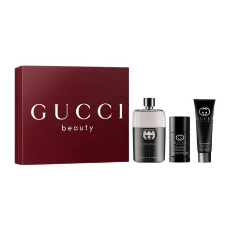 Gucci Guilty Pour Homme zestaw woda toaletowa spray 90ml + dezodorant sztyft 75ml + żel pod prysznic 50ml Gucci Guilty Pour Homme zestaw woda toaletowa spray 90ml + dezodorant sztyft 75ml + żel pod prysznic 50ml