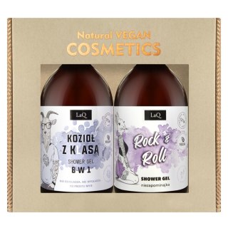 LaQ Pełną Parą zestaw Kozioł z Klasą żel pod prysznic 500ml + Niezapominajka żel pod prysznic 500ml