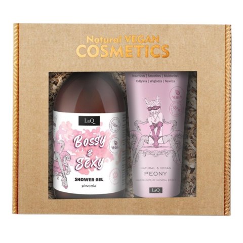 LaQ Piwonia zestaw żel pod prysznic 500ml + balsam w tubie 200ml