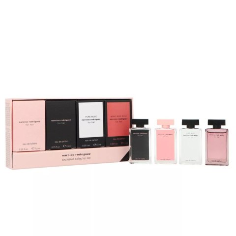 Narciso Rodriguez Exclusive Collector zestaw For Her woda toaletowa 7.5ml + For Her woda perfumowana 7.5ml + Pure Musc woda perfumowana 7.5ml + Mu