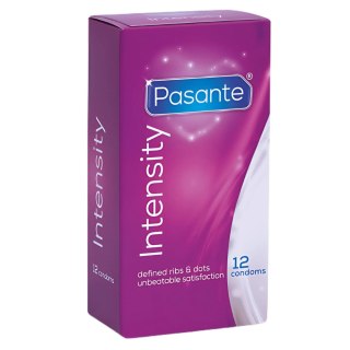 Pasante Intensity prezerwatywy prążkowane z wypustkami 12szt