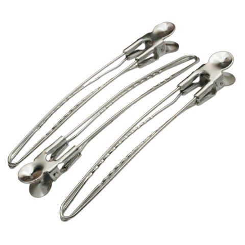 Poniks Klipsy Metalowe Fryzjerskie Do Włosów Duże Srebrne Klamry 6szt 12cm Poniks Klipsy Metalowe Fryzjerskie Do Włosów Duże Srebrne Klamry 6szt 12cm