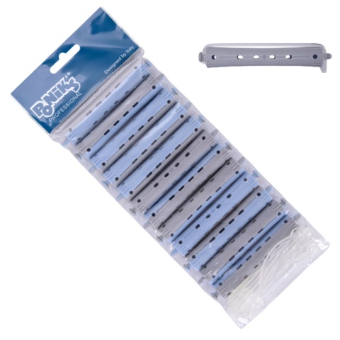 Poniks Wałki do Trwałej Ondulacji Niebiesko-Szare 13mm 12szt