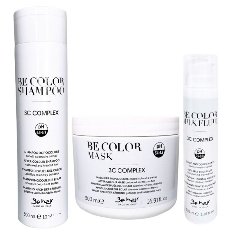 Zestaw do włosów farbowanych Be Color Be Hair z kawiorem, keratyną i kolagenem (Szampon + maska + fluid na końce) Zestaw do włosów farbowanych Be Color Be Hair z kawiorem, keratyną i kolagenem (Szampon + maska + fluid na końce)