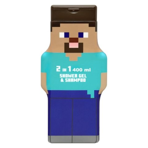 Air-Val Minecraft Steve 2in1 Shower Gel & Shampoo żel pod prysznic i szampon dla dzieci 400ml Air-Val Minecraft Steve 2in1 Shower Gel & Shampoo żel pod prysznic i szampon dla dzieci 400ml