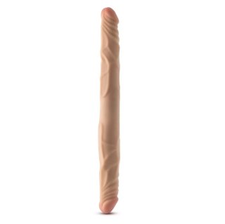 Blush Dr.Skin+ Posable Double Dong dwustronne realistyczne dildo Beige 35.6cm